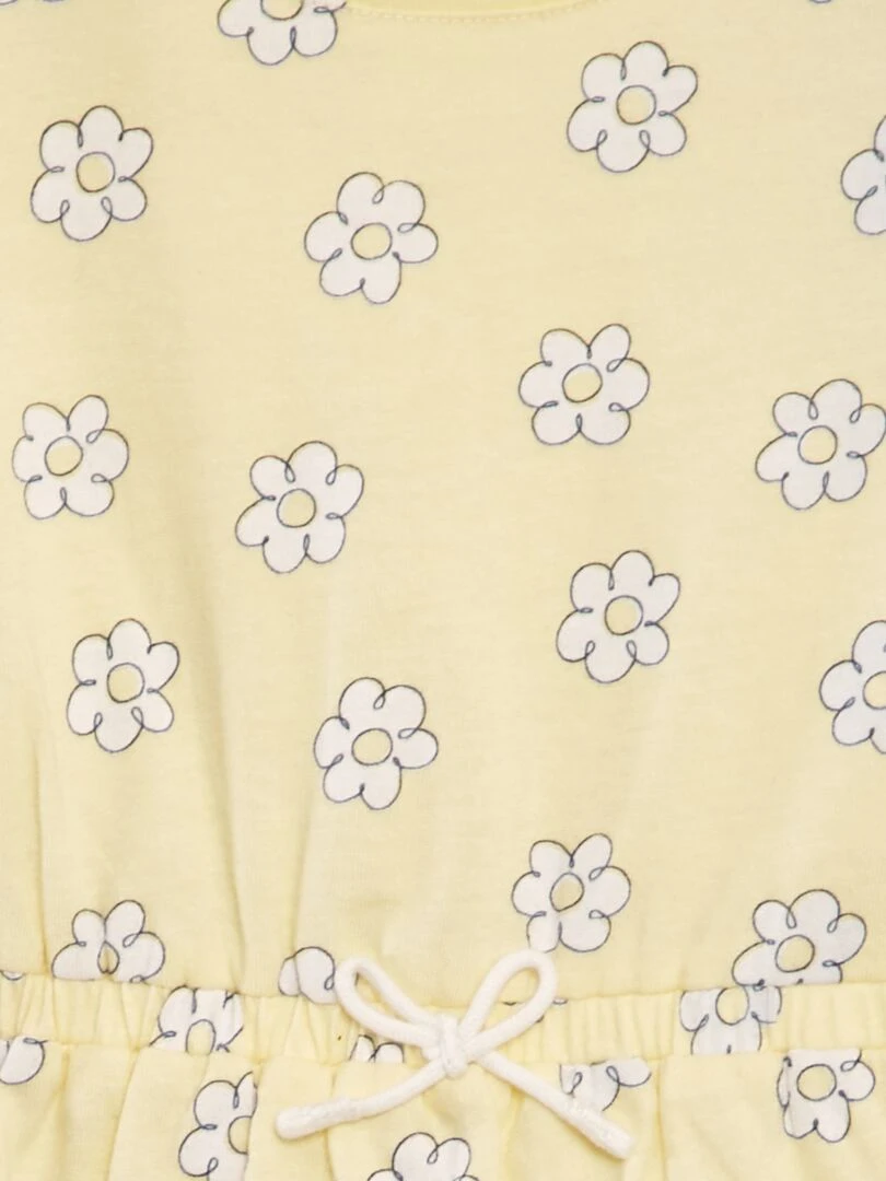 Robe imprimée en jersey Jaune