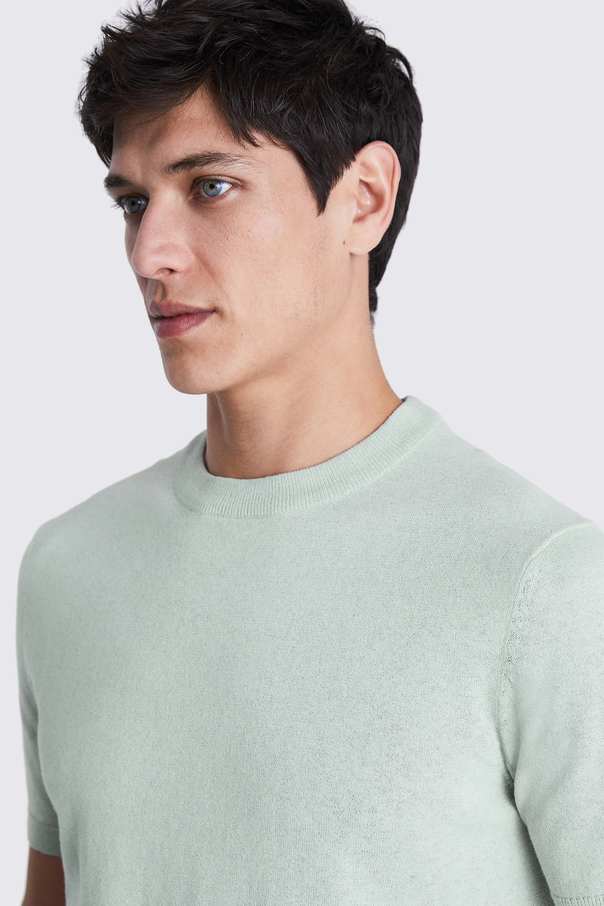 Sage Green Crew Neck T-Shirt   Buy Online at Moss