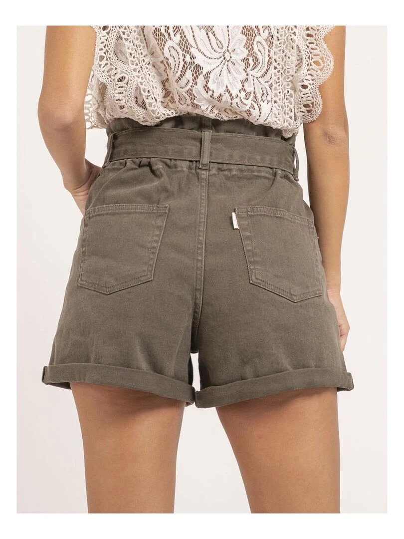 Short taille haute XAPER Kaki