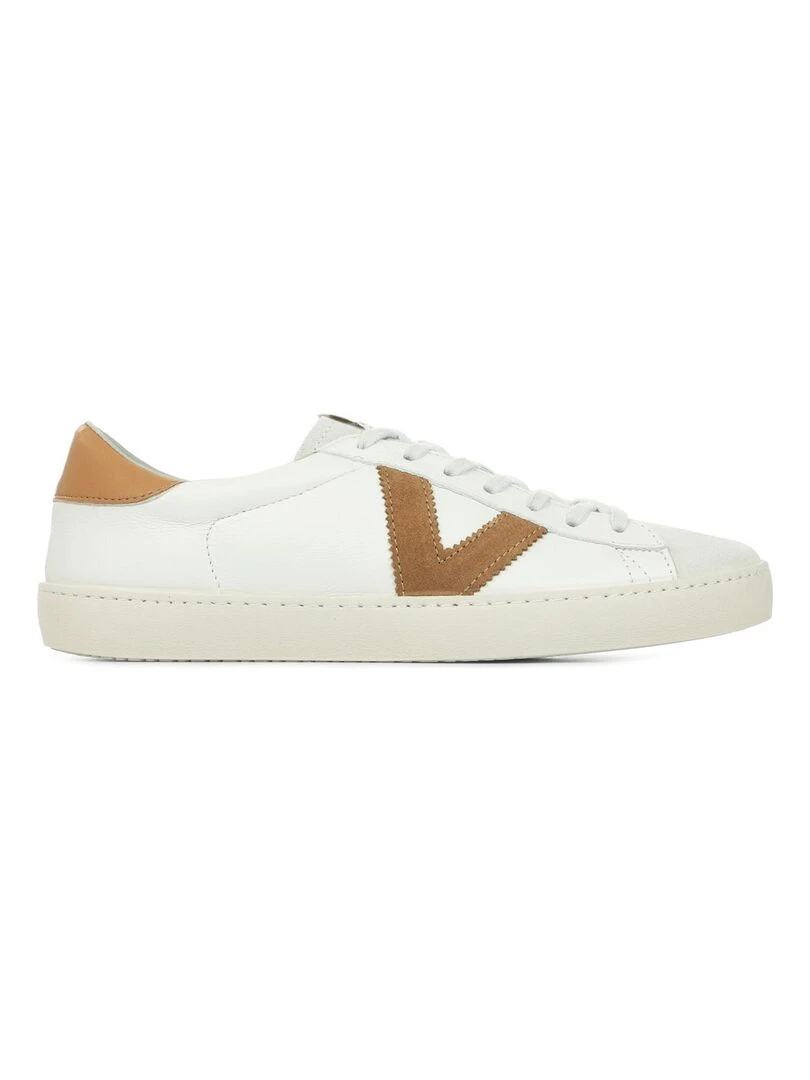 Baskets Victoria Berlin Piel Contraste Blanc Marron