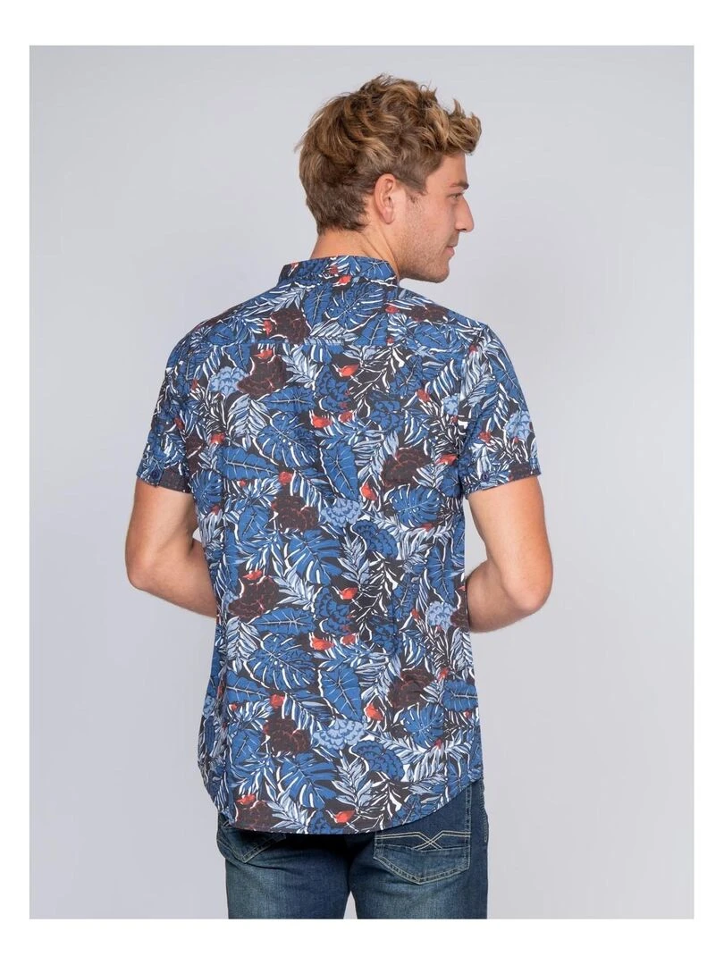 Chemise manches courtes pur coton DINO Bleu marine