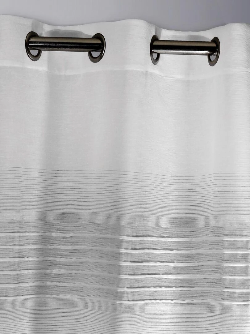 Voilage en étamine aspect naturel   Gris clair