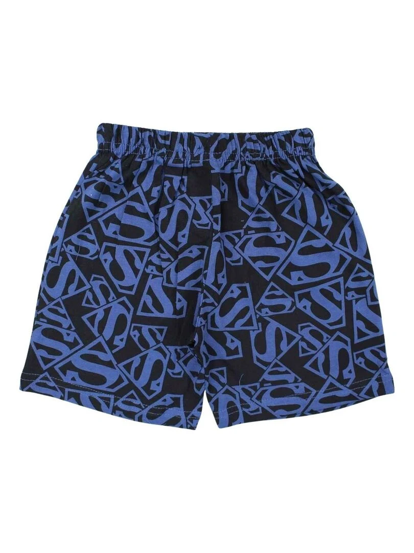 DC Comics   Ensemble ​​T shirt short garçon Imprimé Superman   Bleu