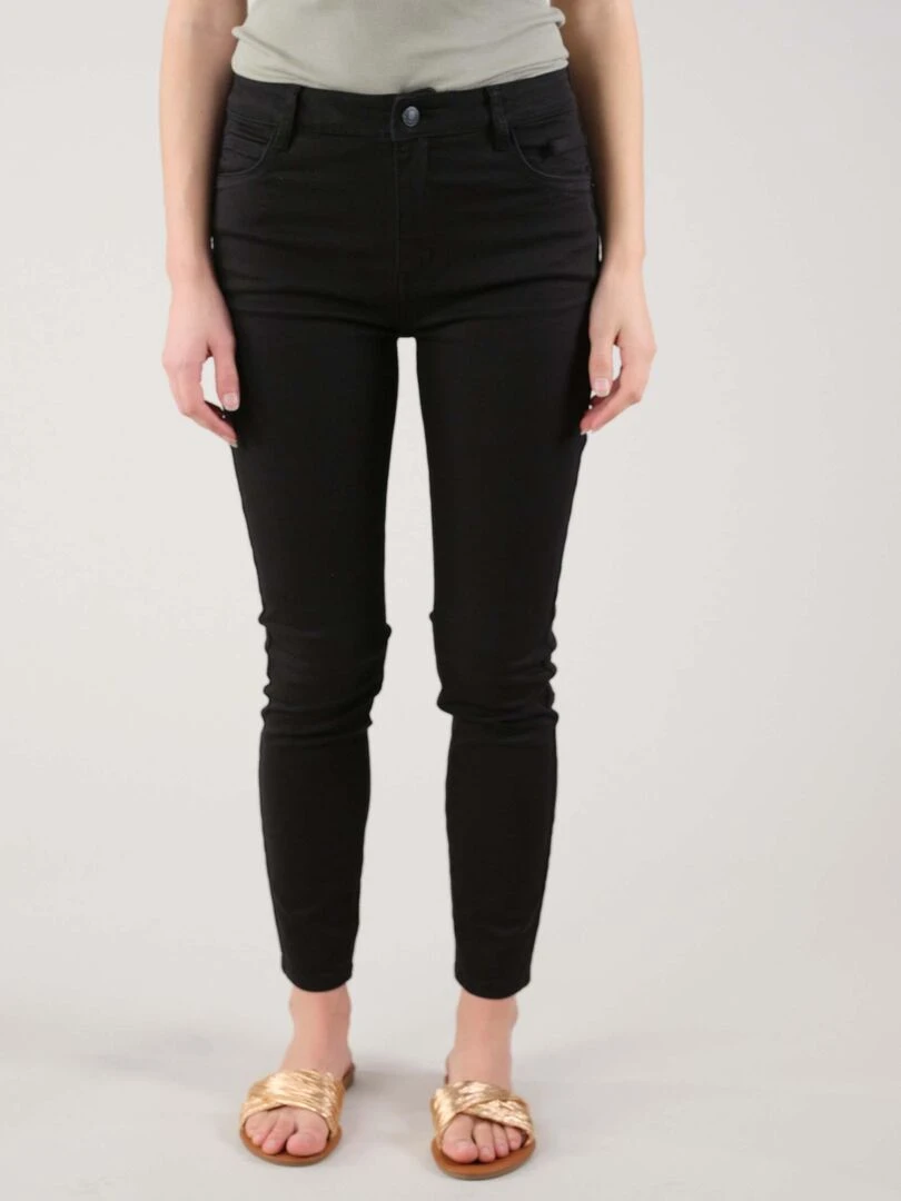 Jean à la coupe slim pour femme 'Deeluxe' Noir