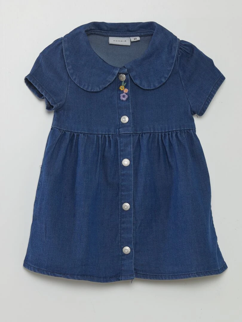 Robe effet denim évasée denim
