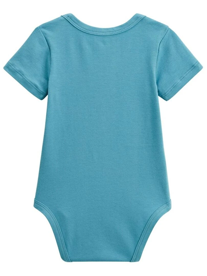 Lot de 2 bodies bébé manches courtes Athi   Bleu