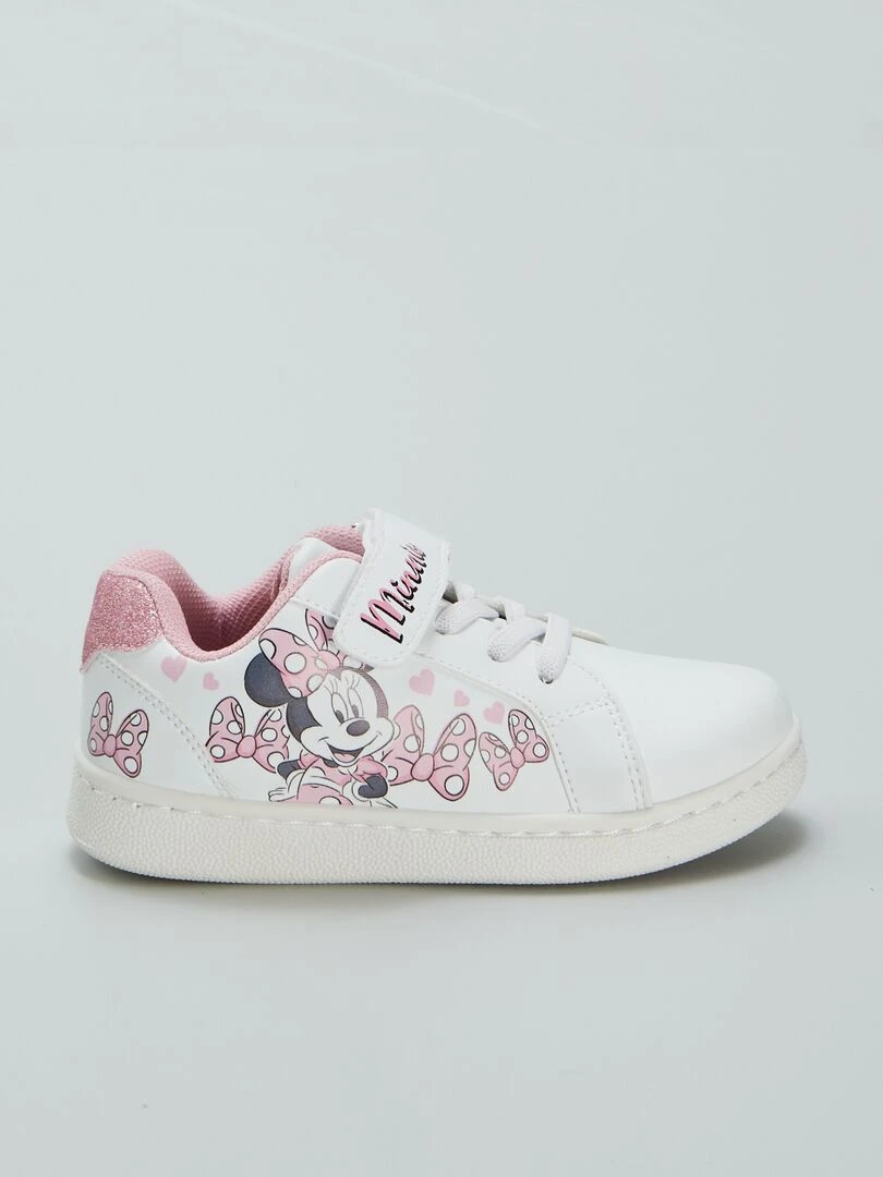 Baskets blanches 'Minnie' Blanc/rose