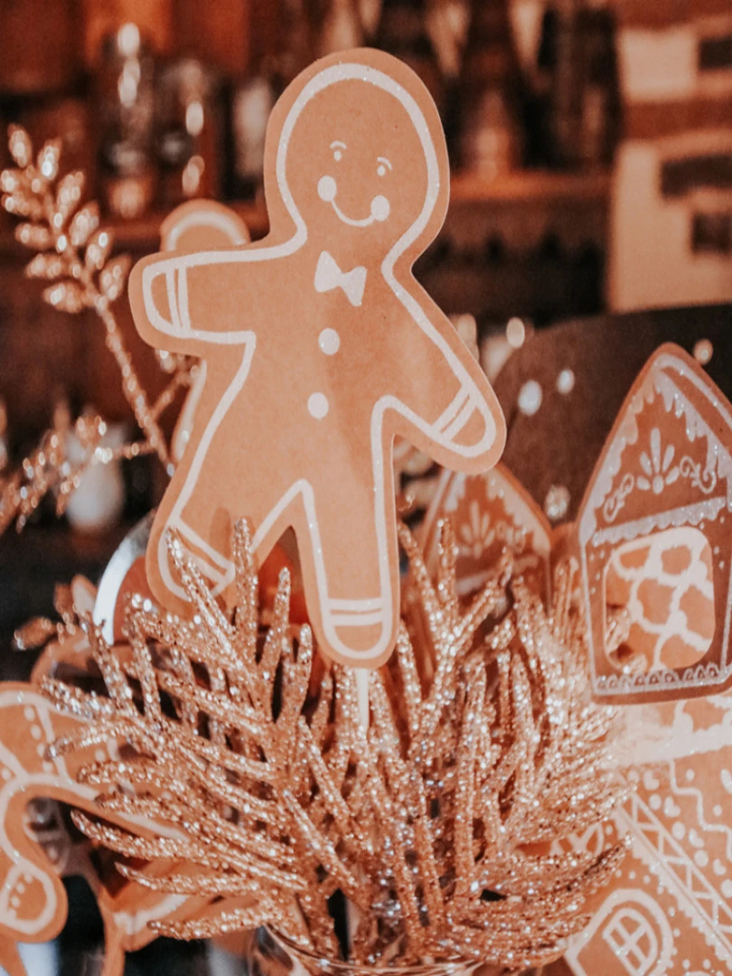 Accessoires Pour Photos Noël Pain D'épices (12 Pièces)   Marron