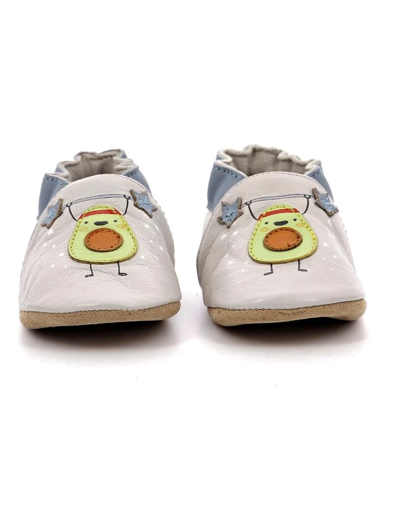 Chaussons Cuir Heavy Day   Gris