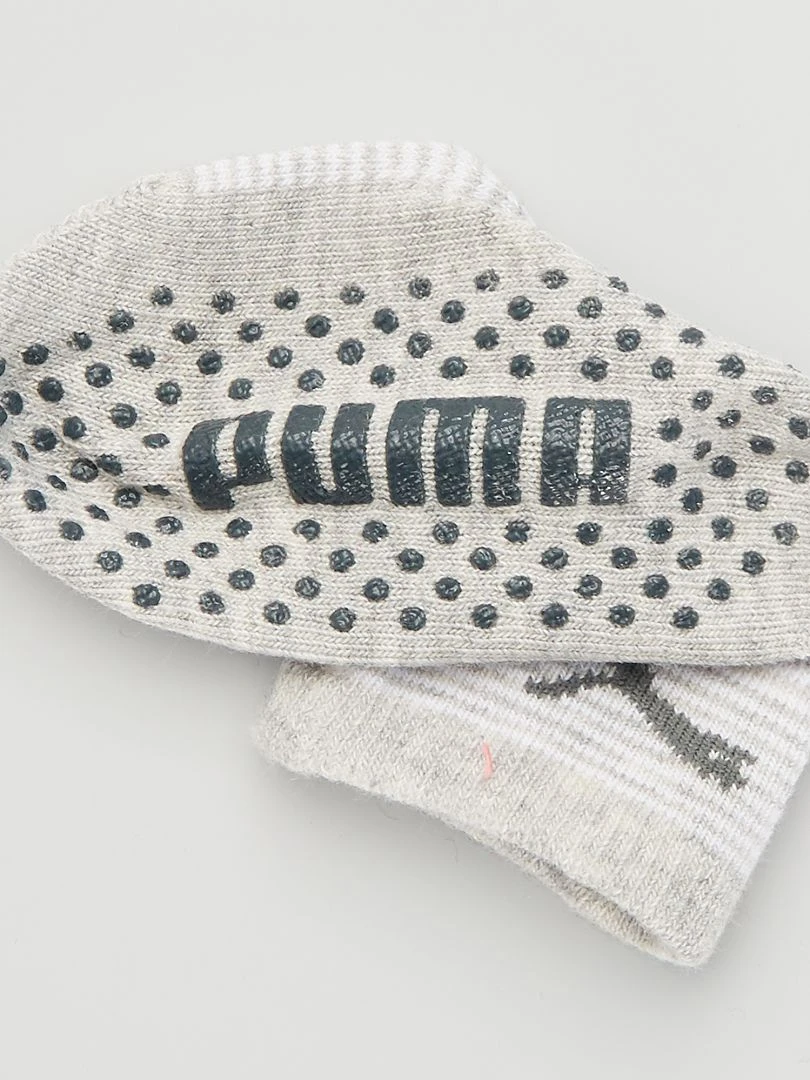 Lot 2 paires de chaussettes antidérapantes 'Puma' gris