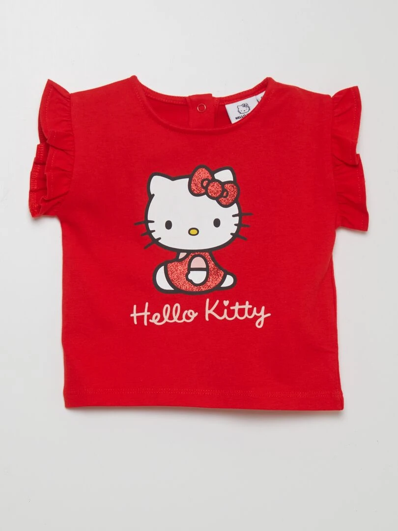 Ensemble tee shirt + legging 'Hello Kitty'   Rouge