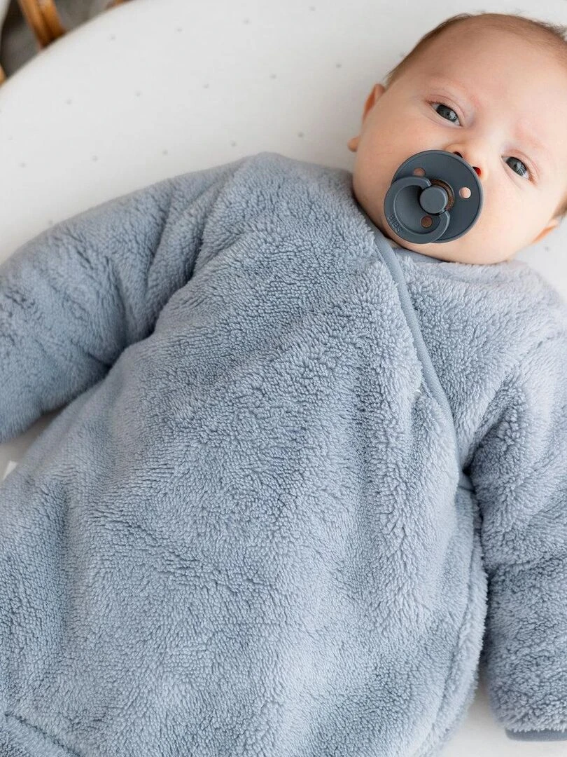 Bemini Gigoteuse  avec moufles Softy et jersey   Bleu gris