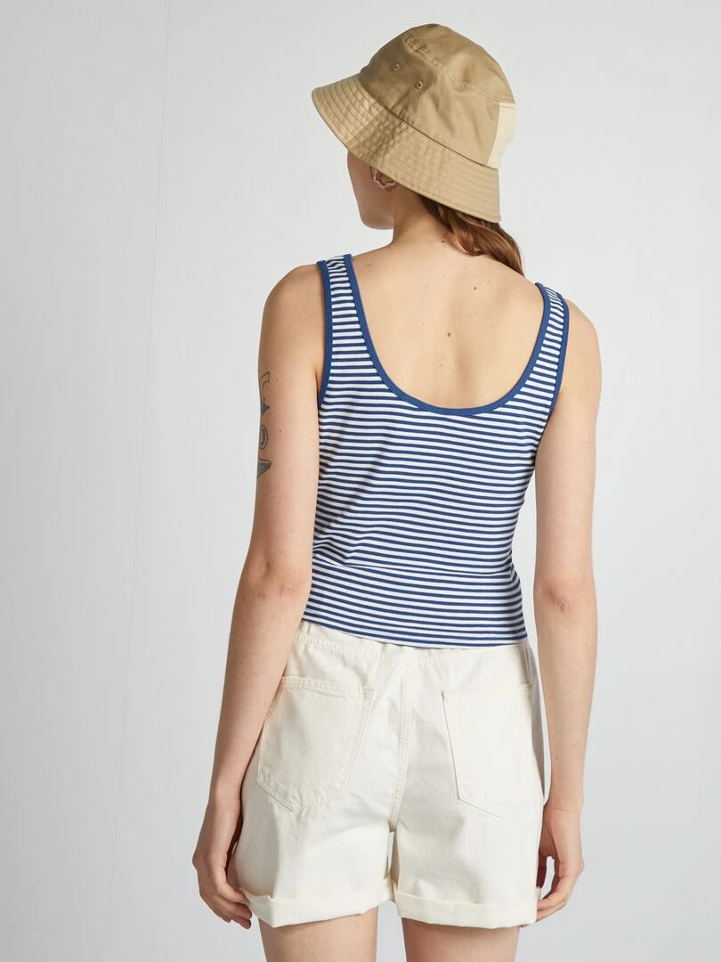 Débardeur cropped   Bleu