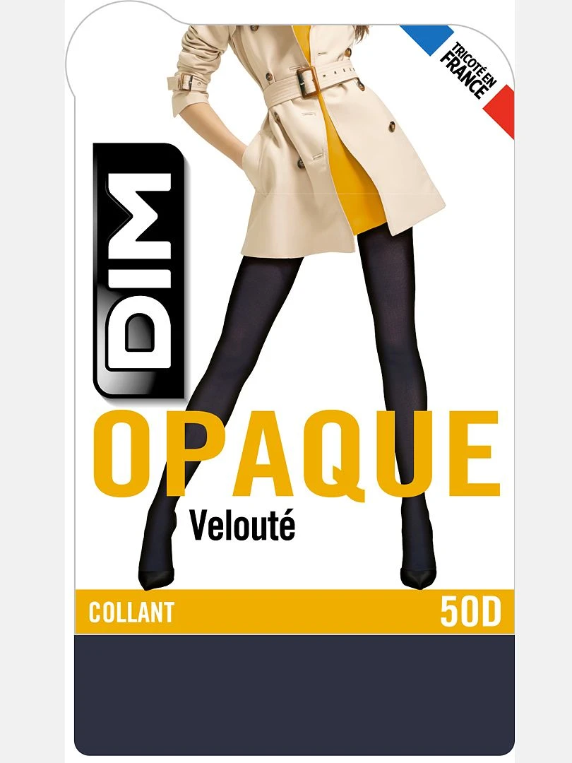 Collants opaques veloutés 'DIM' 50D   bleu marine