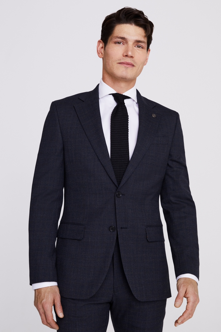 Regular Fit Grey Check Performance Jacket     Buy Online at Moss