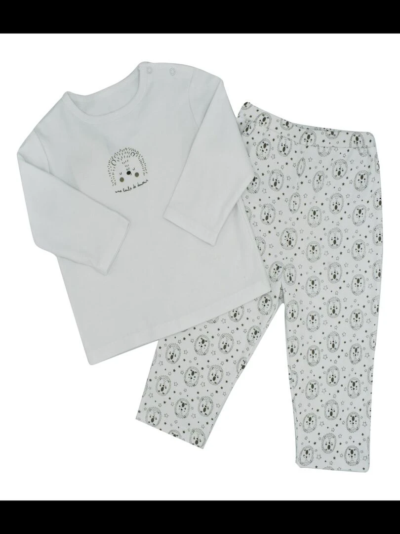 Pyjama 2 pièces 'BPF DEMAIN' 'DOO&BO' Blanc