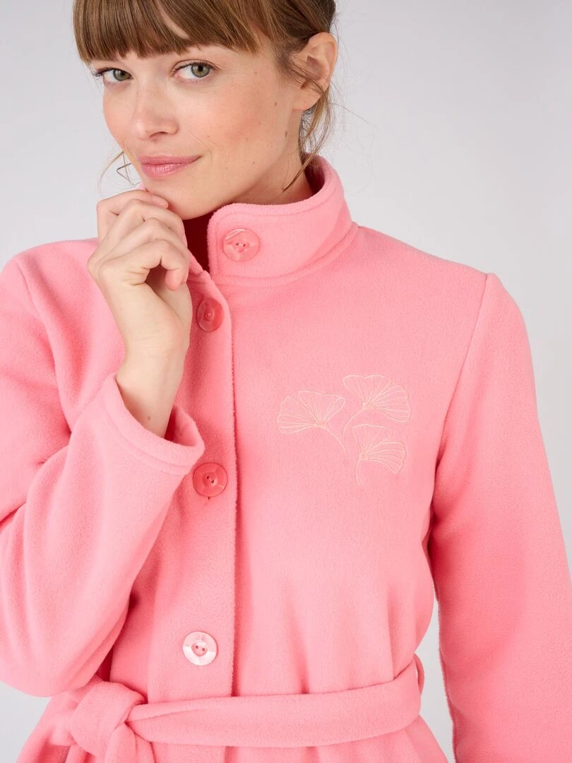 Robe de chambre longue en micropolaire Thermolactyl   Damart   Rose fushia