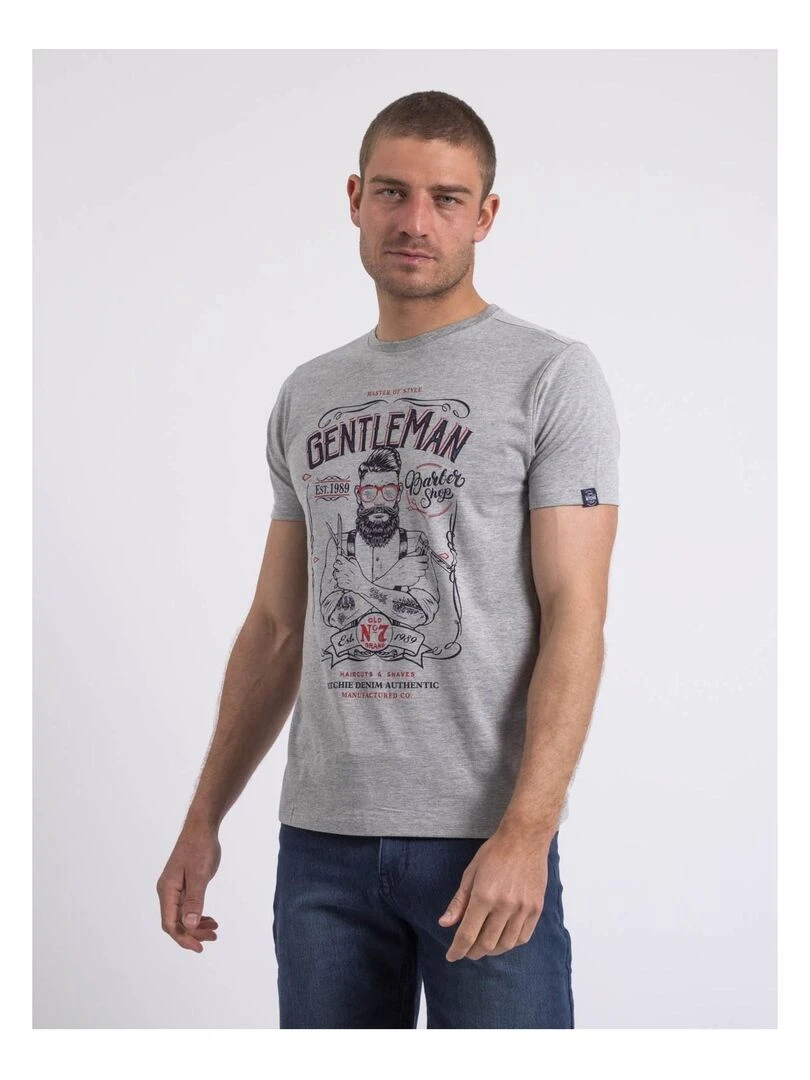 T shirt col rond NAGORI Gris