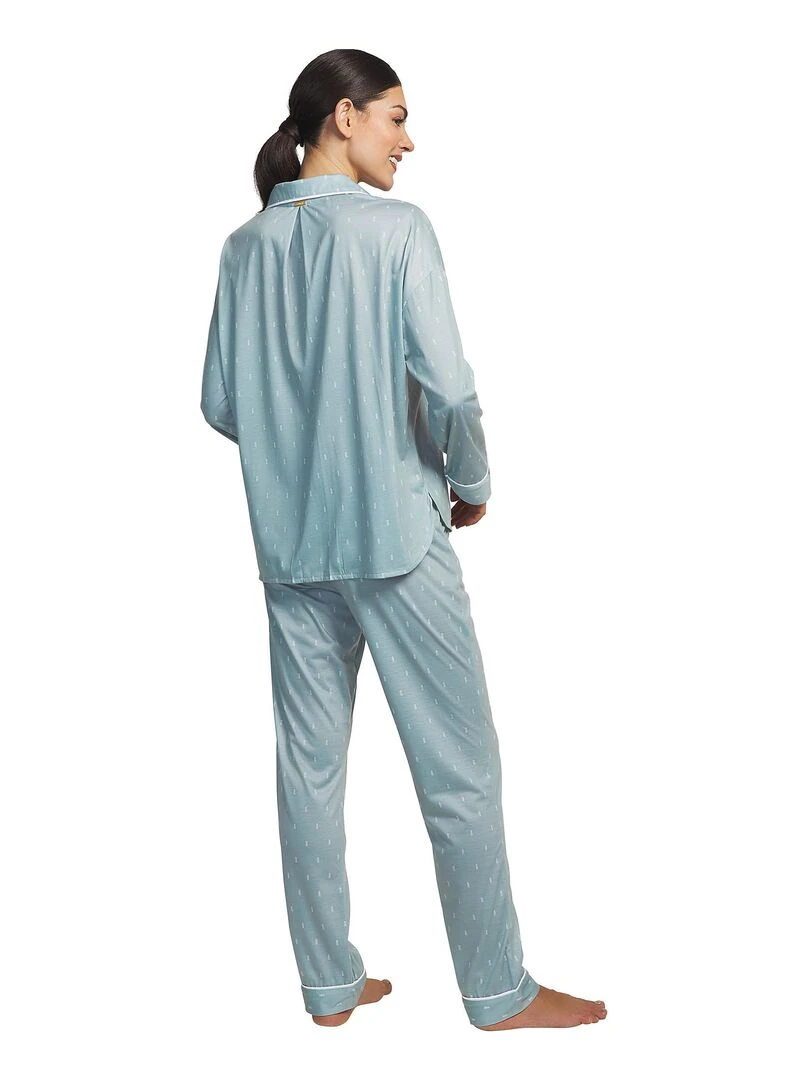Pyjama pantalon chemise manches longues Algodon Vert