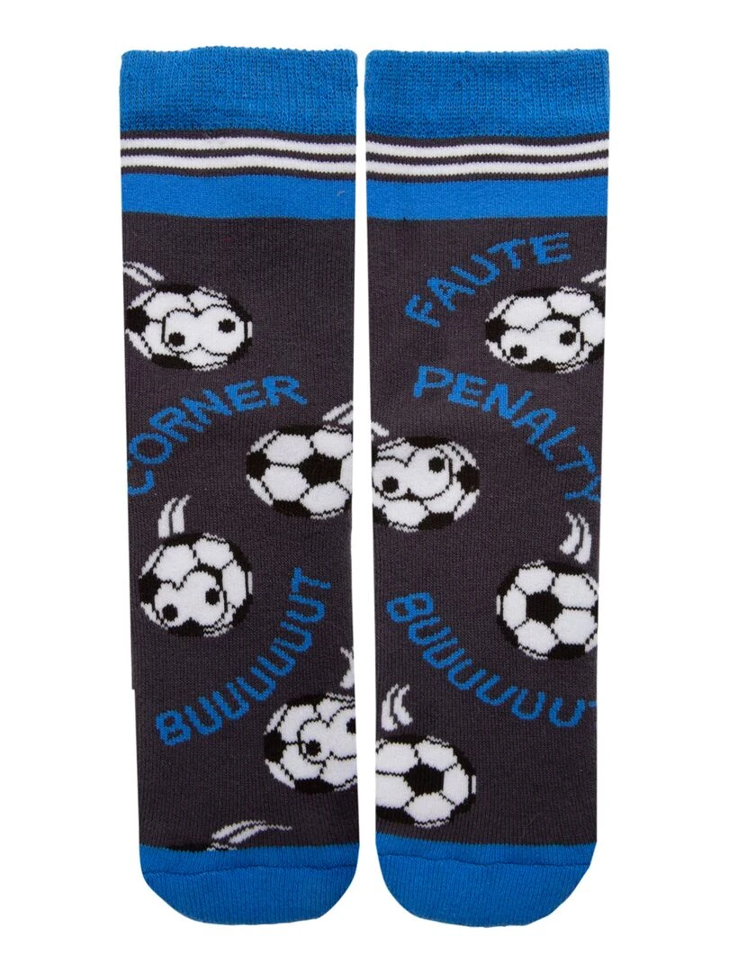 Chaussettes antidérapantes foot 27/34 Gris