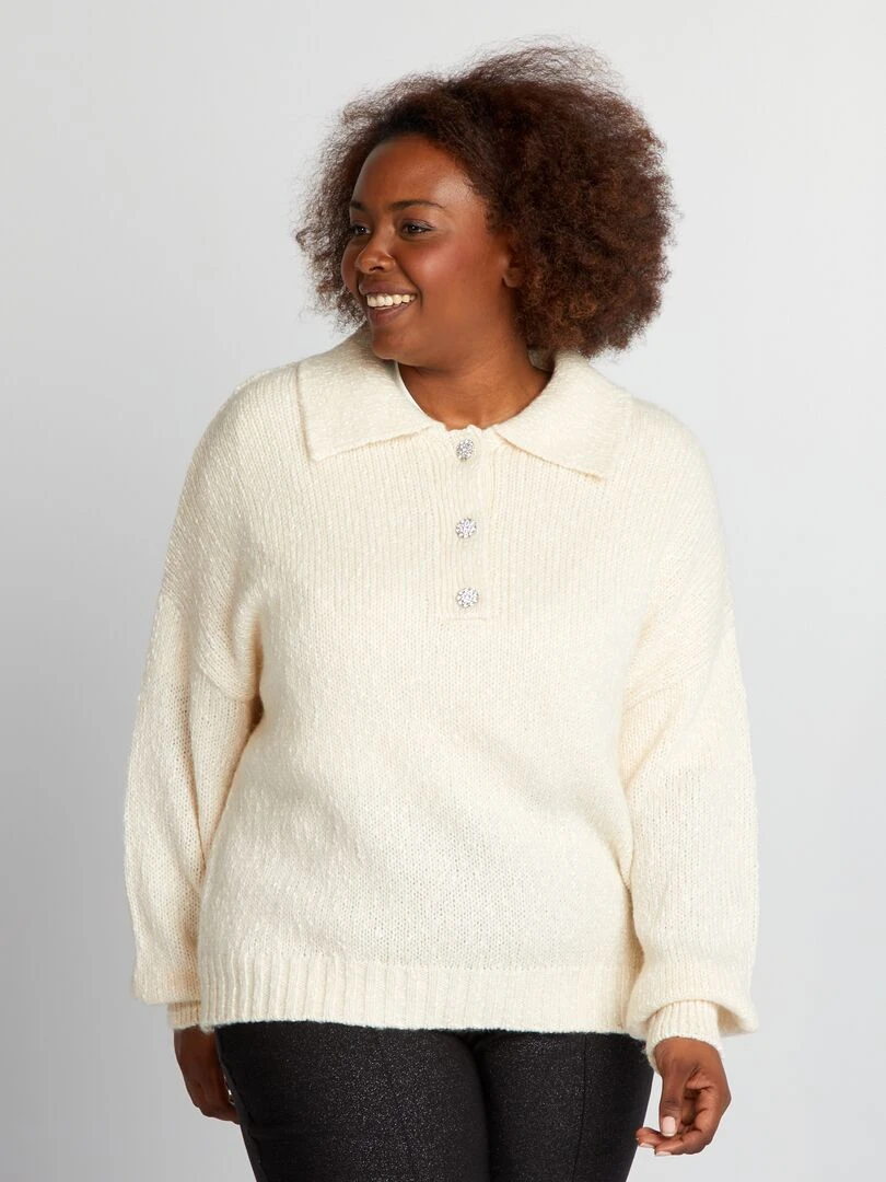 Pull en maille épaisse   Beige