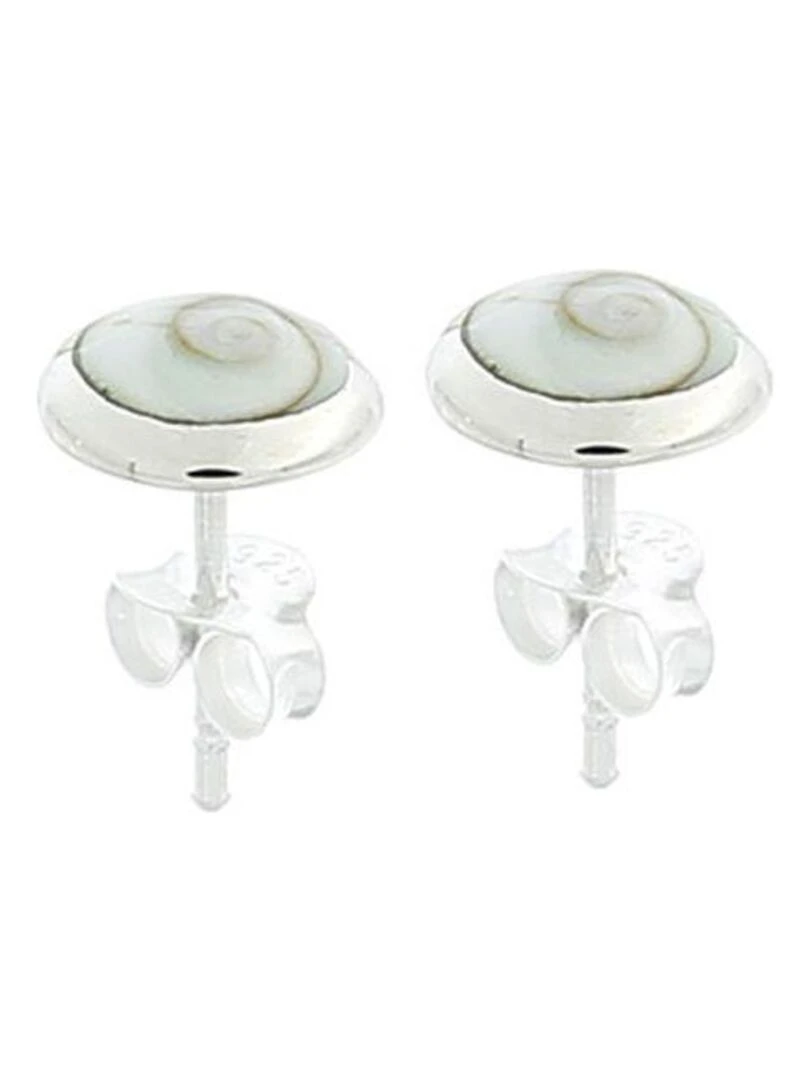 Boucles d'oreilles clou d'oreill sainte lucie Bijoucolor Blanc