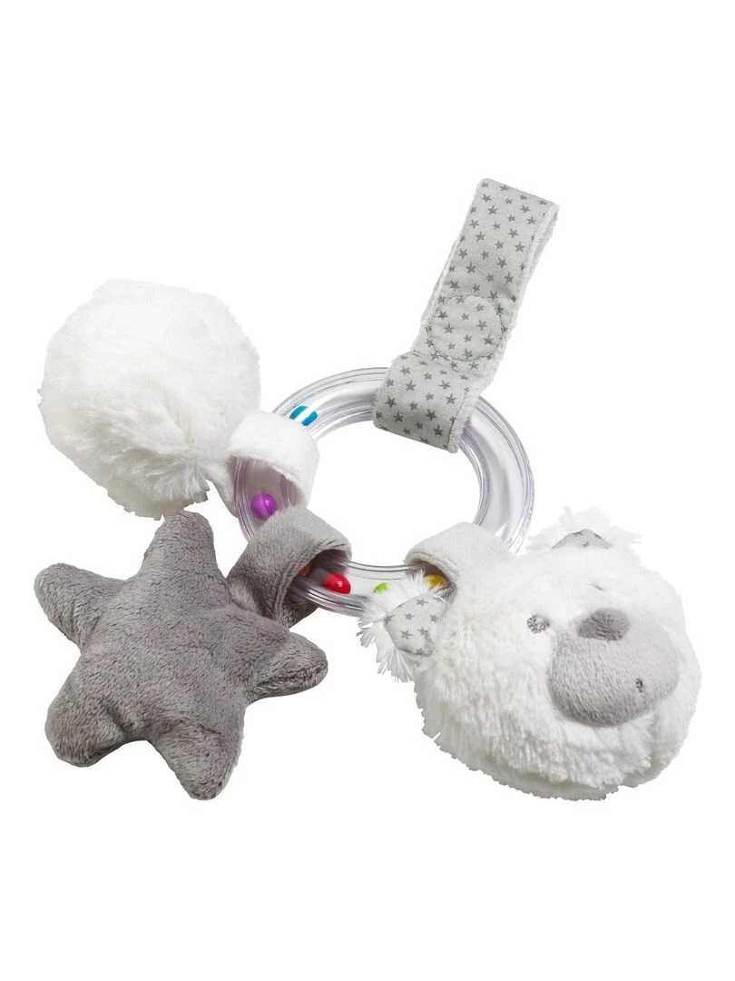 Hochet Ours en velours gris SAUTHON Gris