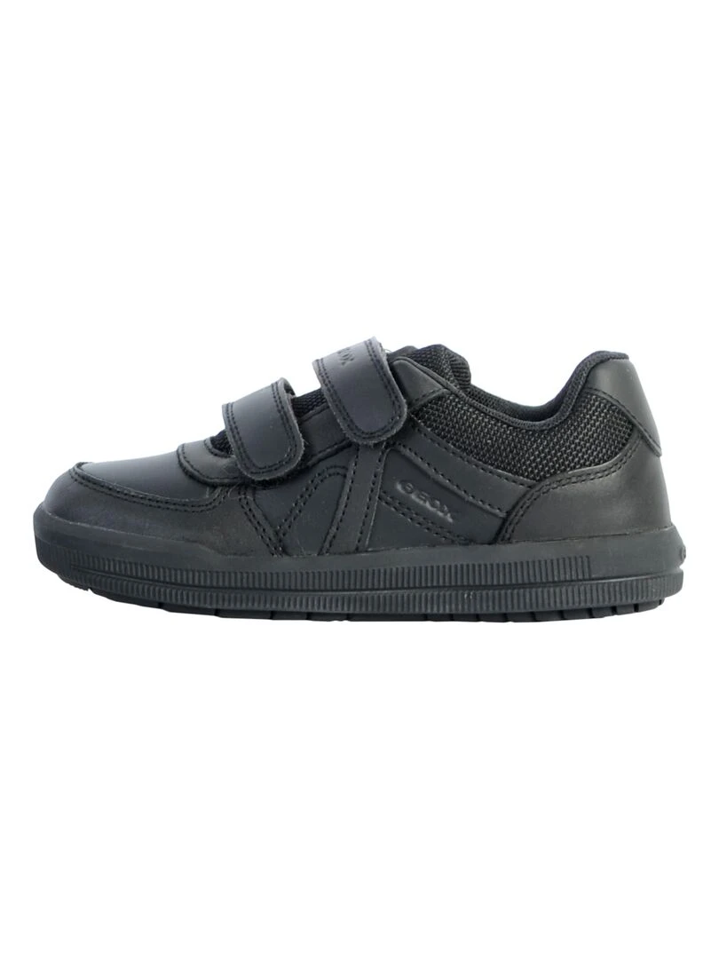Basket Cuir EnfantGarçons Geox Arzach Noir