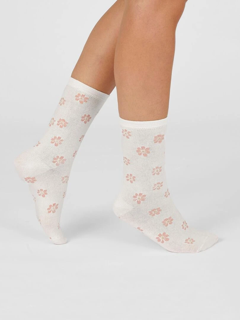 Lot de 3 chaussettes fantaisie    Damart   Rose