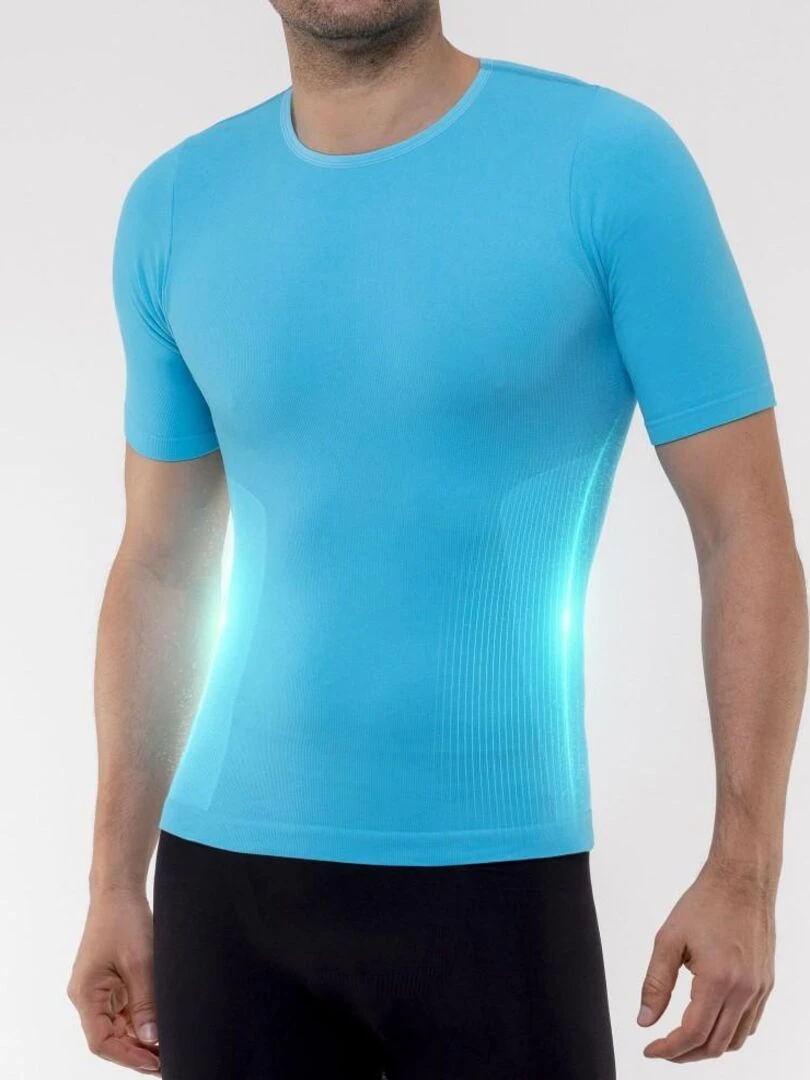 T shirt sculptant running CryoShape Bleu