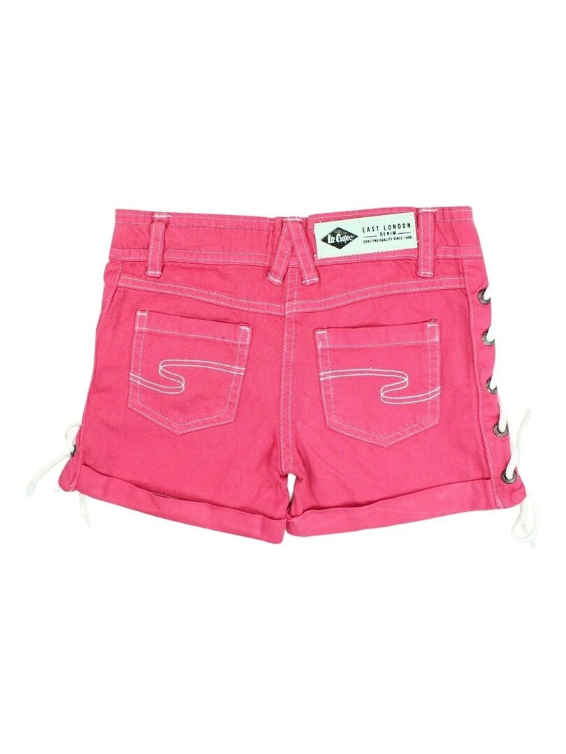 Lee Cooper Short fille imprimé logo en coton Rose