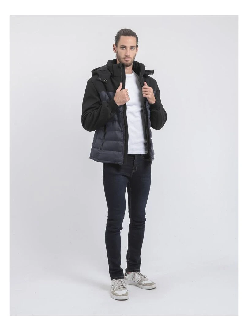 Doudoune capuche amovible ZELEK   Gris