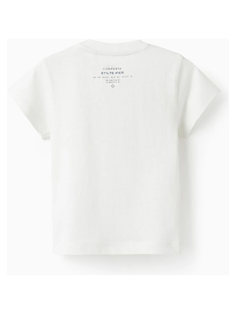 T shirt en coton pour bébé garçon 'ZY Atlantic' manches courtes ATLANTIC COMPANY Beige clair