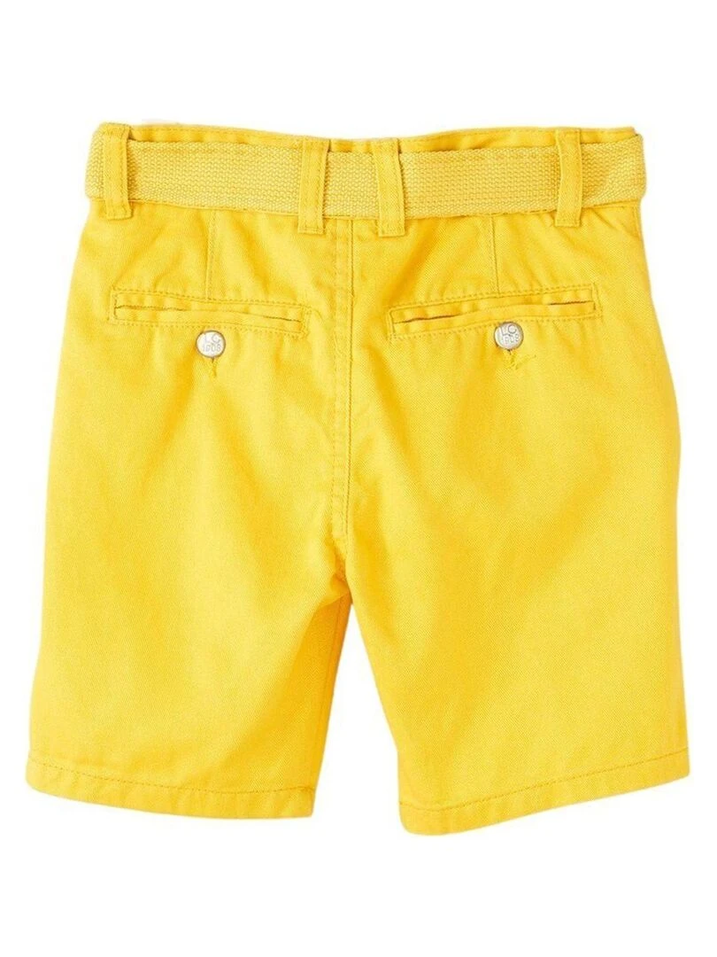 Lee Cooper Bermuda garçon imprimé logo en coton Jaune