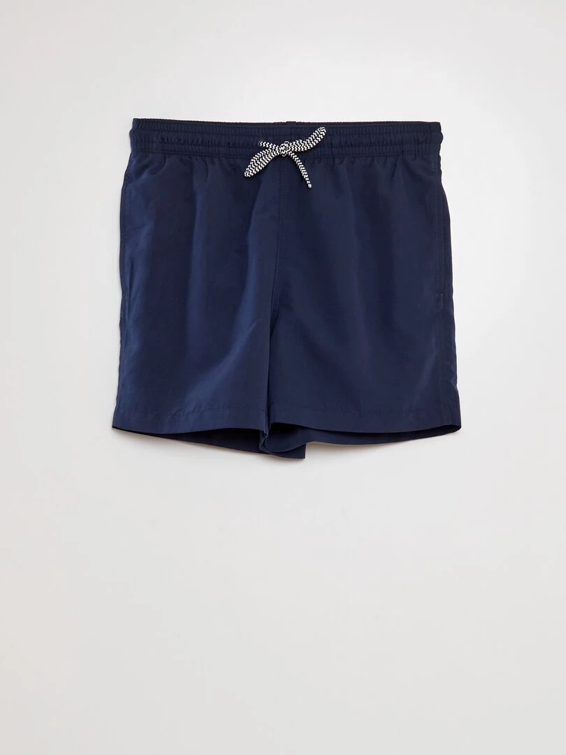 Short de bain uni Marine