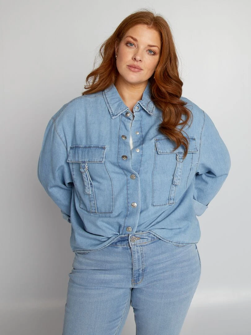 Surchemise en jean Bleu