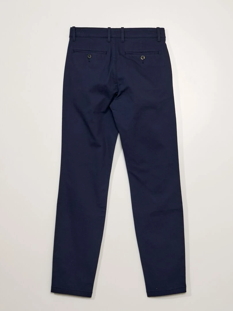 Pantalon chino en twill Bleu marine
