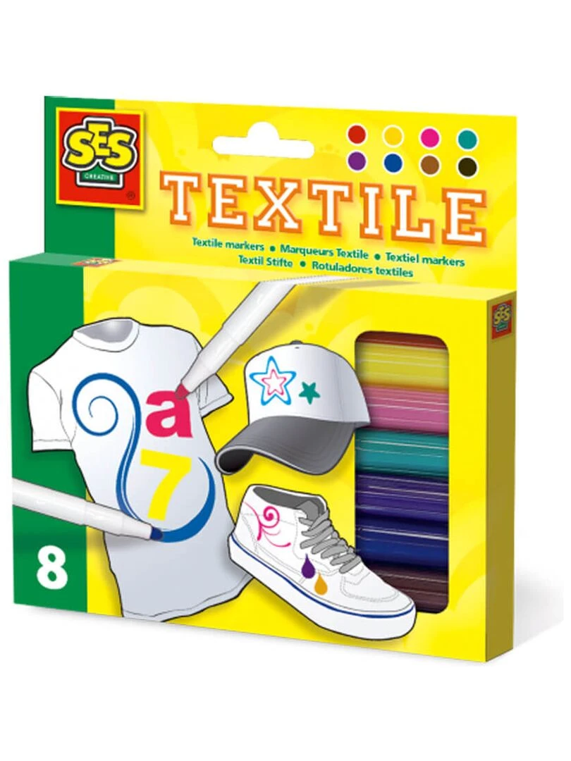 Feutres textiles : Blister de 8 feutres N/A