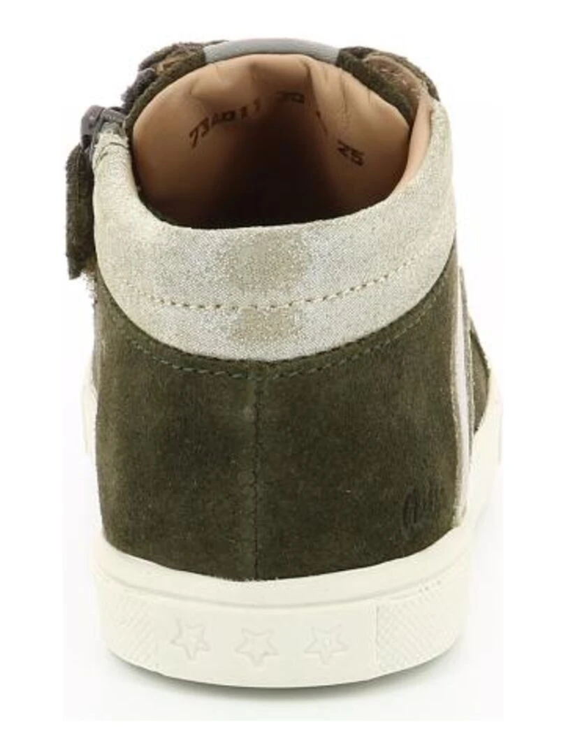 Sneakers hautes Cuir Yo   Kaki