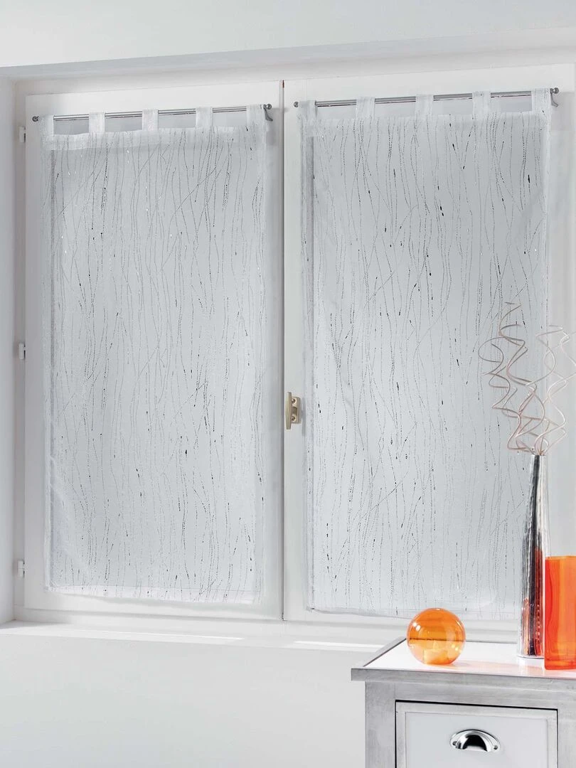 Paire de Rideaux Voile Collection Filliane   gris anthracite