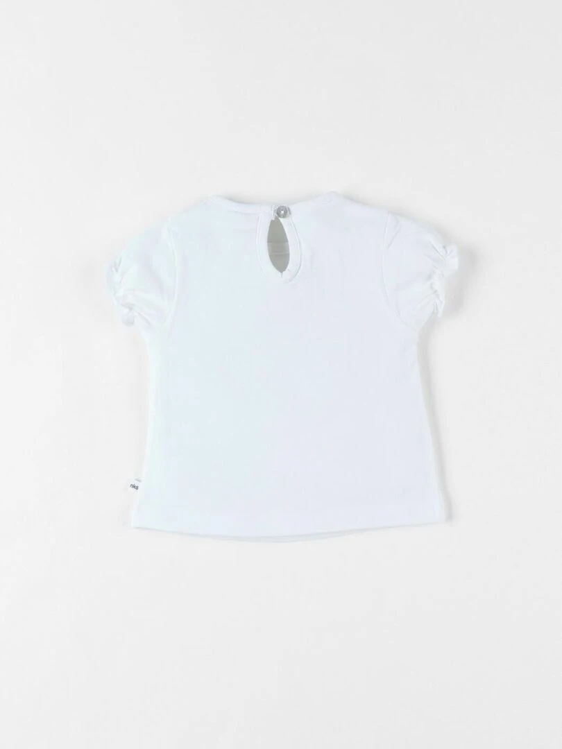T shirt coeur à courtes manches Noukie's Blanc
