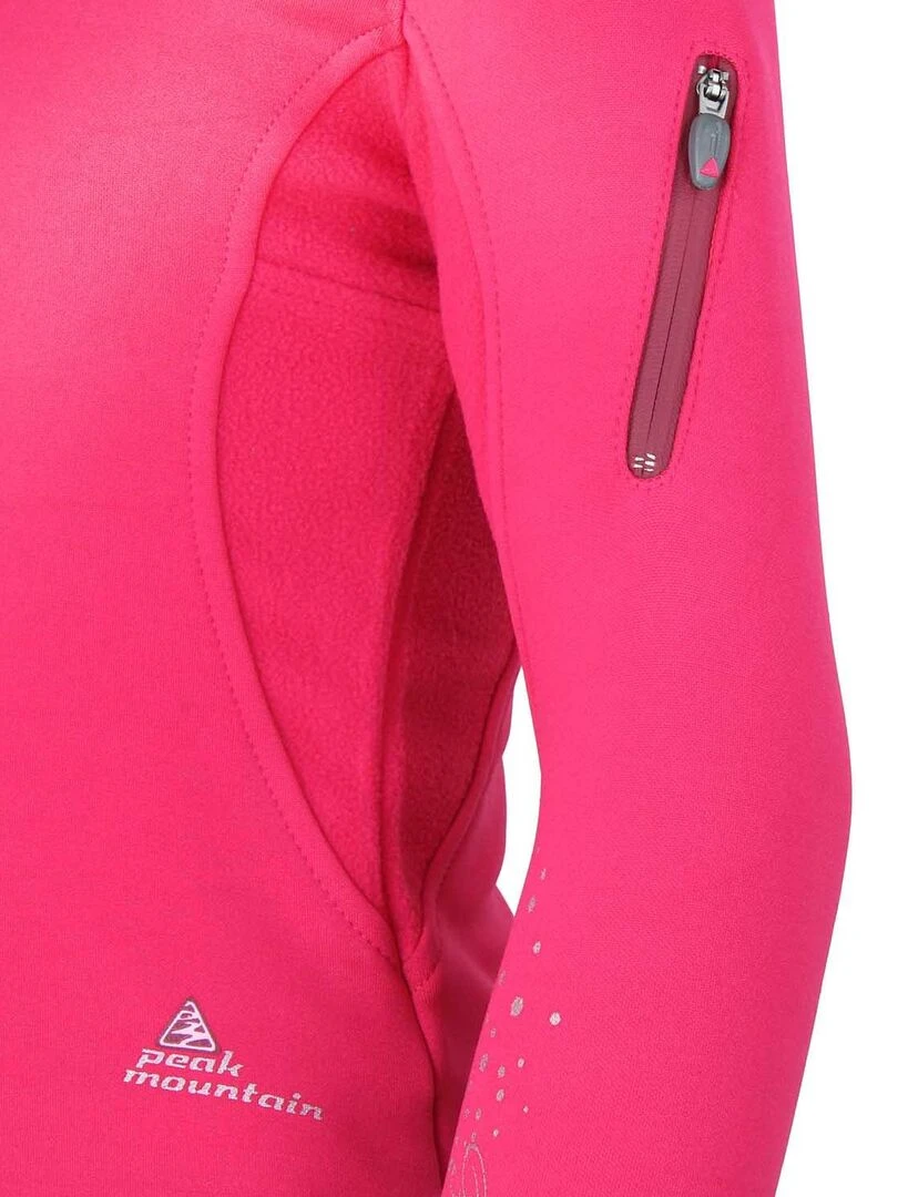 Sweat polarshell fille FANY   PEAK MOUNTAIN   Rose fushia