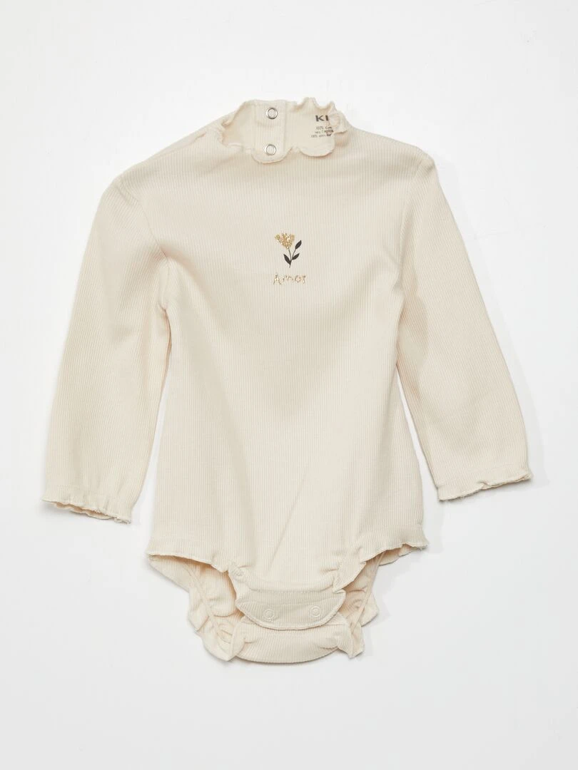 Bodies pur coton Noir/Ecru