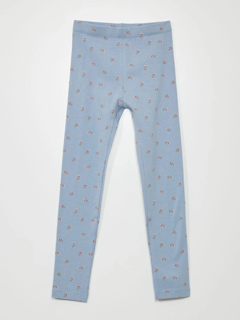 Legging long à motifs Bleu