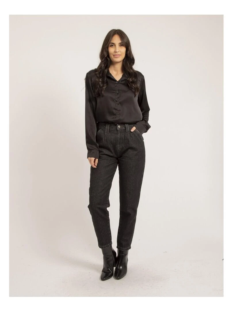 Chemise satin ONOLIA   Noir