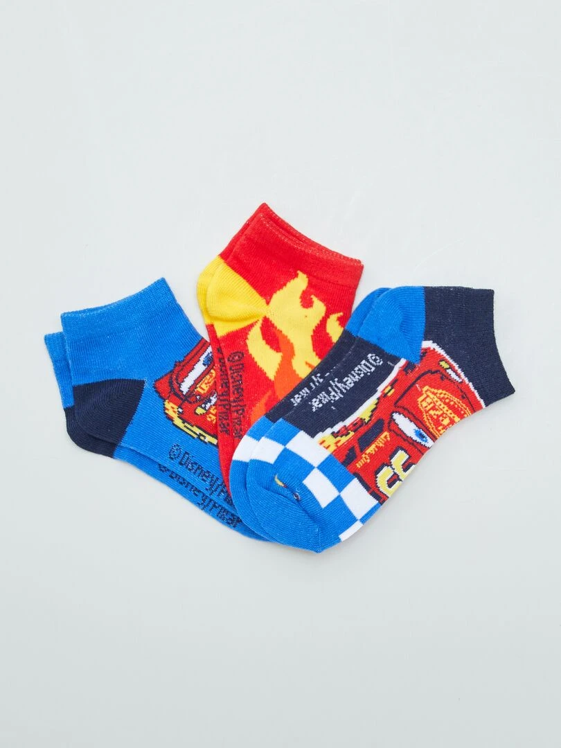 Lot de 3 chaussettes 'Cars' Rouge/bleu