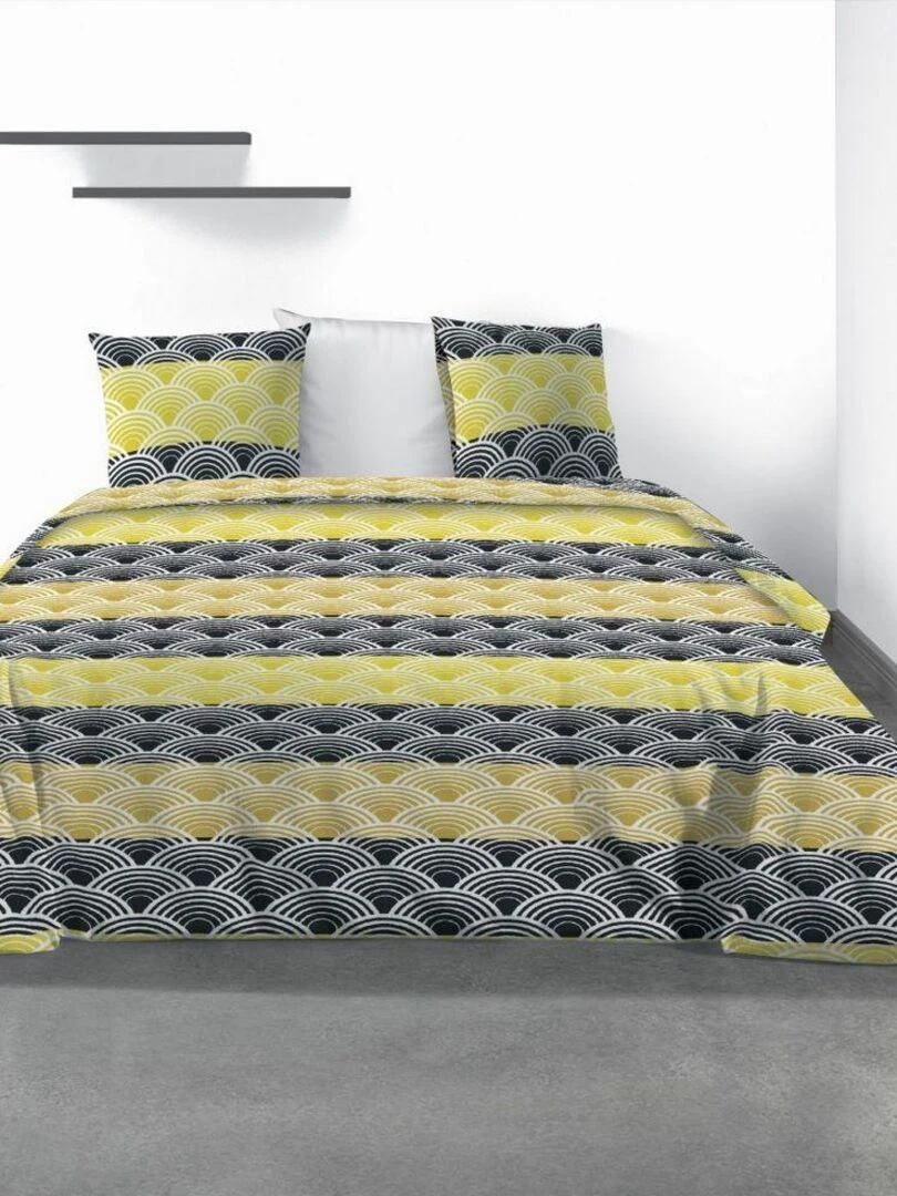 Housse de couette 200x200 cm + 2 taies d'oreiller 63x63 cm Microfibre Hiko   Vert