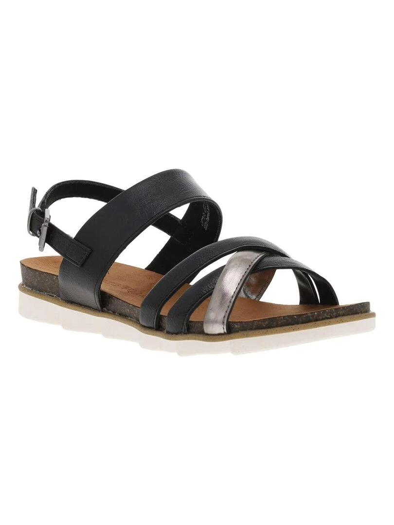 MARCO TOZZI Nu pieds plats cuir Noir