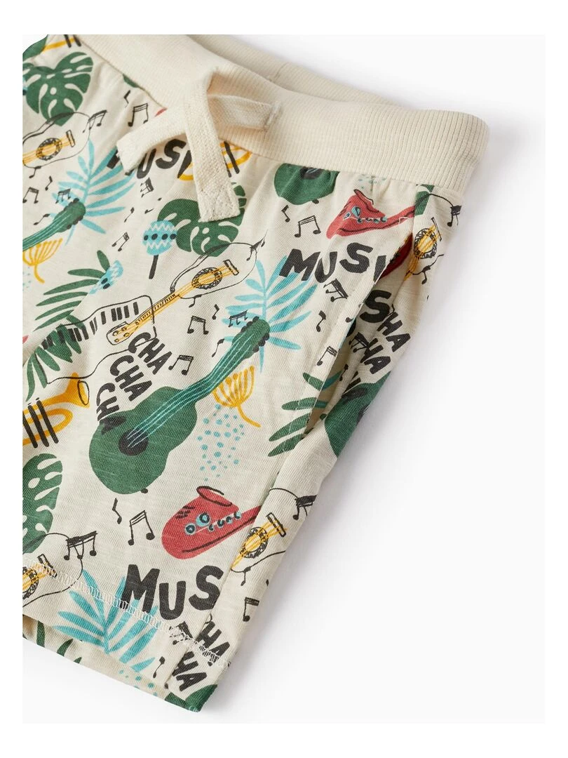 Short de sport en coton pour bébé garçon 'Cuba'   Blanc