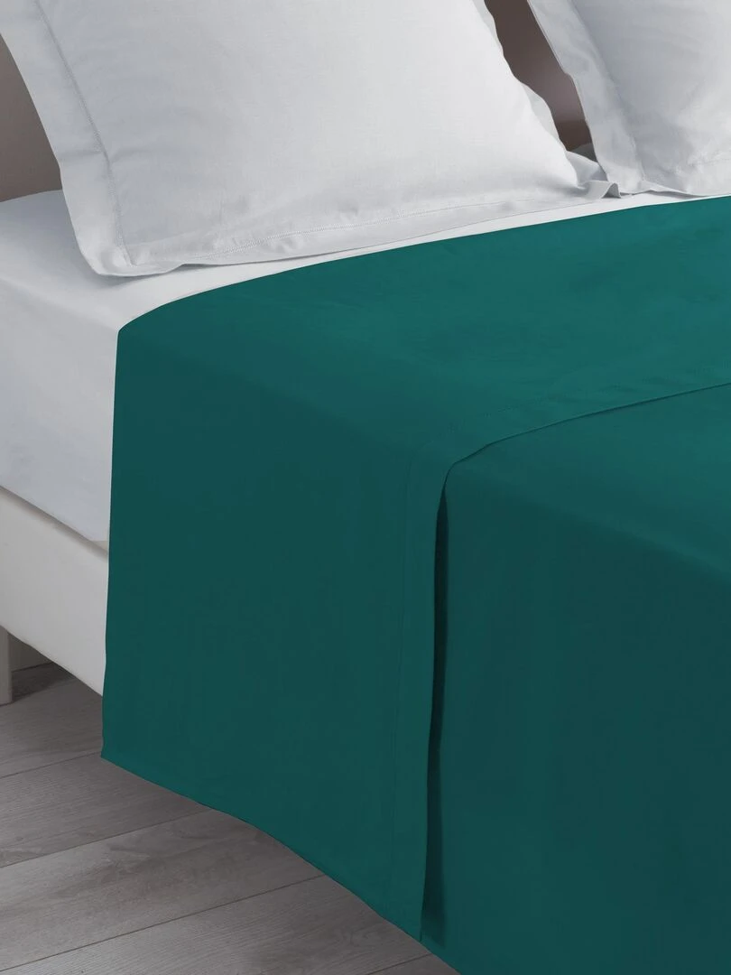 Drap plat 57 fils coton Tendance uni Rose clair